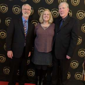 2018 Pencraft Book Award Dinner and Ceremony David and Stacie Hearne (AuthorsReading.com) with presenter Alan Bourgeois (txauthors.com)